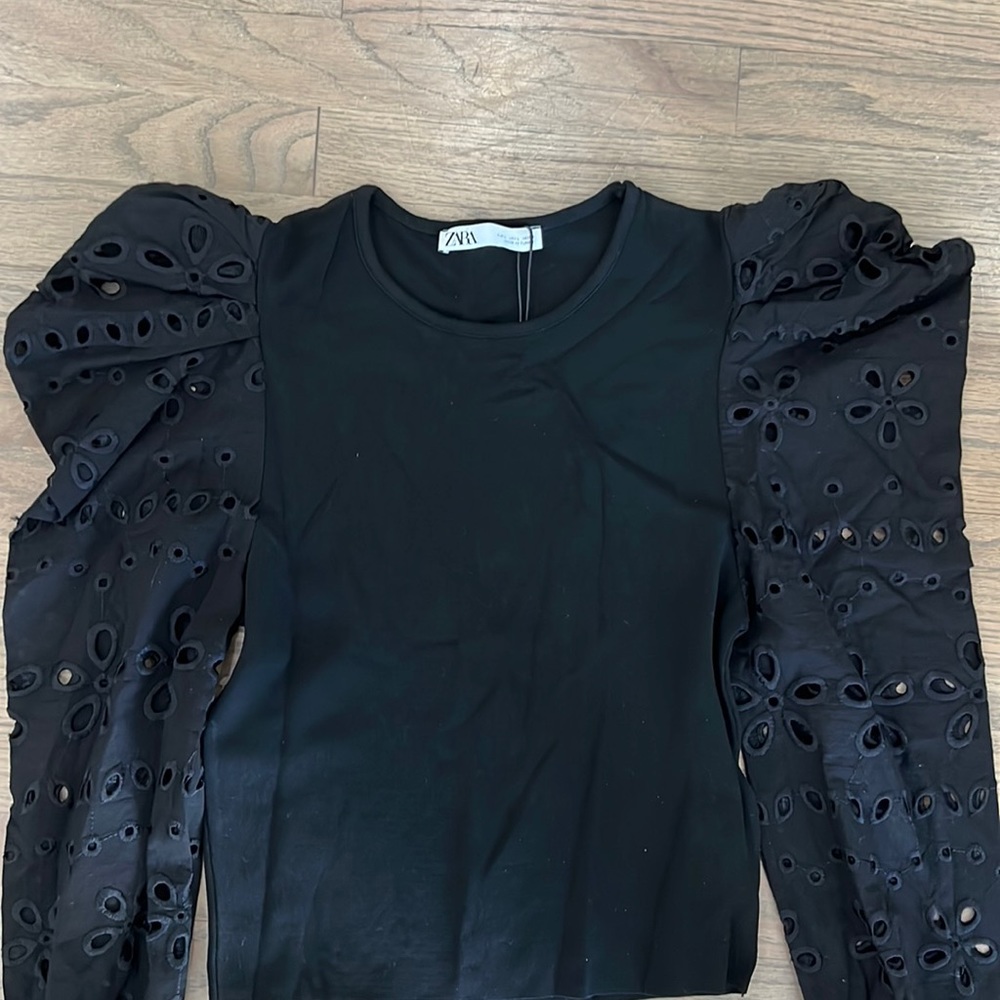 Gorgeous Zara lace bell sleeve top